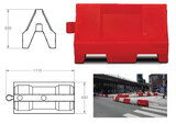 Plastic barrierer l = 1000 mm, h = 550 mm., rød