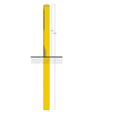 Stolpe 114x3,6x2000 mm. Gul