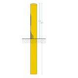 Pullert til beskyttelse 159x4,5x2000 mm. Gul - Jordanlaeg