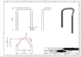 Beskyttelsesstang Stål Type V Ø90mm. Mål 840(bred) x 400(dyb) Længde 1200